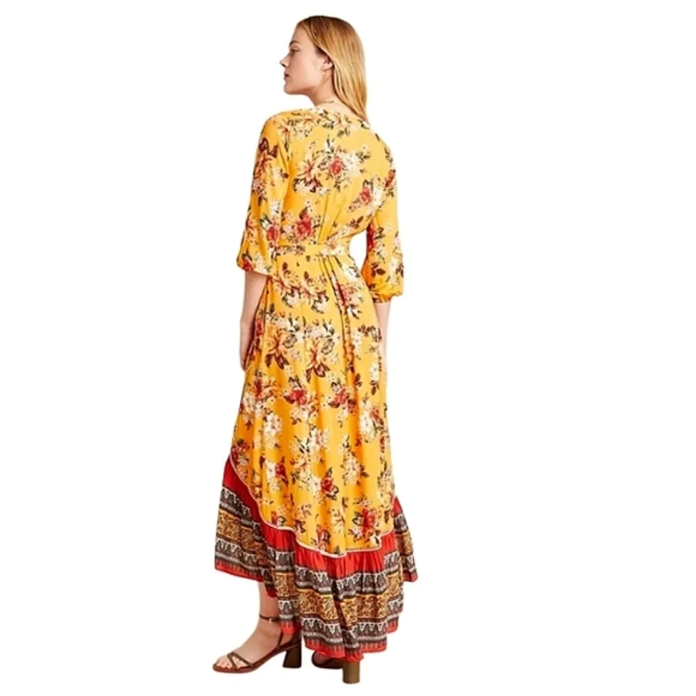 Farm Rio Siogne Floral Maxi Wrap Dress - Picture 4 of 4